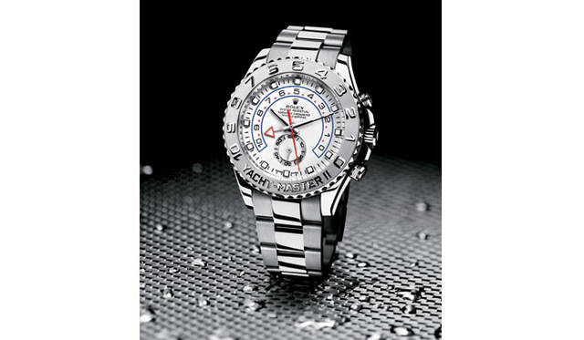 　オイスター パーペチュアル ヨットマスターⅡ　　自動巻き　18KWGケース&ブレス　最大10分間のカウントダウンとシンクロナイゼーション機能　プラチナ製目盛り入り回転ベゼル