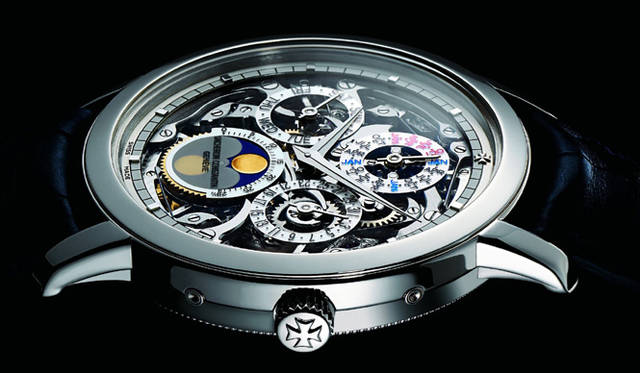  パトリモニー・トラディショナル・スケルトン・パーペチュアル・カレンダー　　自動巻き　プラチナケース　ミシシッピワニ革ベルト