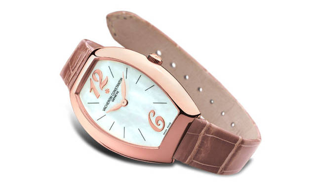  エジェリー　　クォーツ　18KPGケース　ミシシッピワニアリゲーター革ベルト　