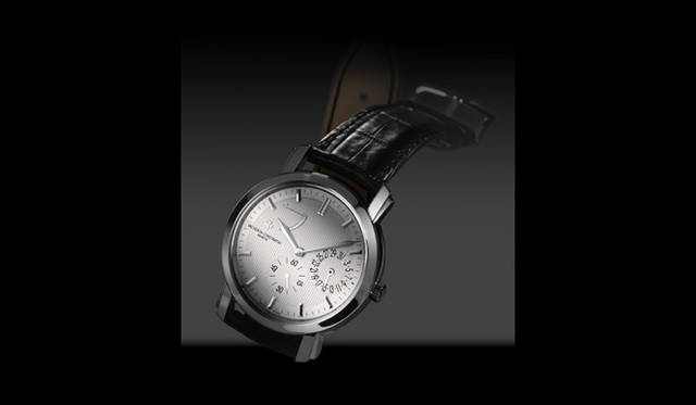  マルタ・パワーリザーブ・デイト　　手巻き　18KWGケース　ワニ皮ベルト