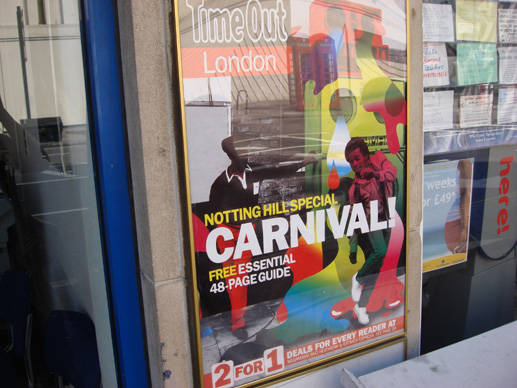 TIME OUTのカーニバル特集号のポスターです。