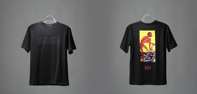 07 A/W COLLECTION 【TAROT】　T-SHIRT　「DEATH」　|　COLOR:WHITE、BLACK、H.GRAY　PRICE:7000円