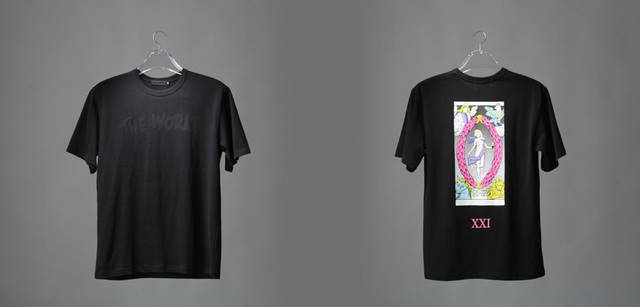 07 A/W COLLECTION 【TAROT】　T-SHIRT　「THE WORLD」　|　COLOR:WHITE、BLACK、H.GRAY　PRICE:7000円