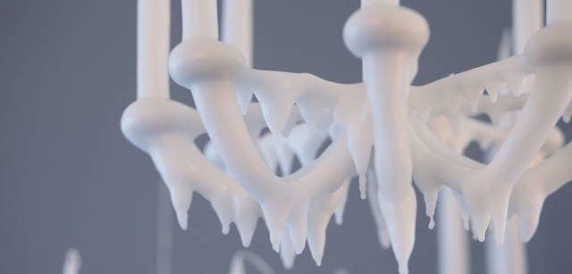 ロウソク製作の技術を応用したシャンデリア、「ビッグ・ディッパー」。 デザインはサラ・ファン・ハメレン。