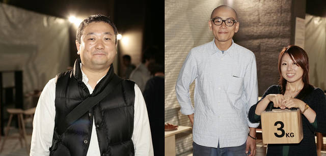 ランドスケーププロダクツ代表、中原慎一郎氏。 「FEATURED BRAND FROM ×8」で発表した新作MOKU TANKとスタッフ。