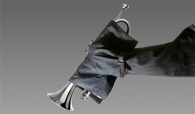 ローデニムで作られた楽器用カバー