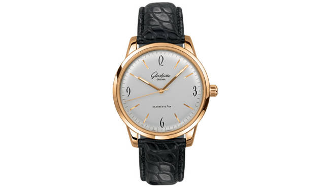 　セネタ・シックスティーズ　　自動巻き　18KRGケース　アリゲーターベルト