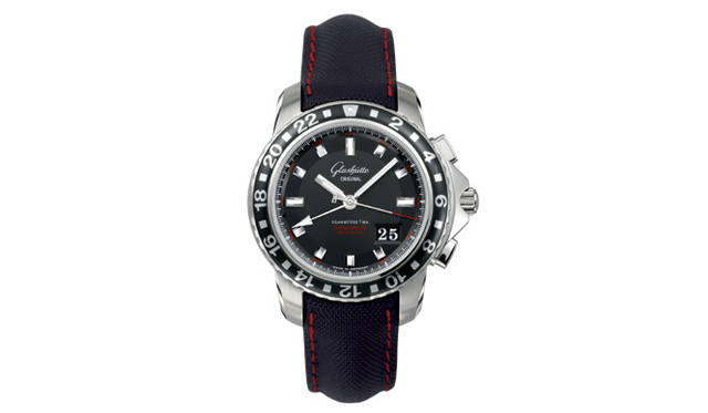 　グラスヒュッテ・オリジナル／スポーツエボリューションGMT    自動巻き　SSケース　トリエステベルト