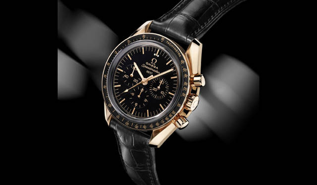  スピードマスター 50周年記念モデル　　手巻き　18KYGケース　アリゲーターベルト