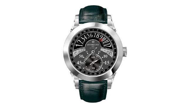 <strong>Perrelet｜ペルレ</strong> レギュレーター・アワーレトログラード　　自動巻き　SSケース　アリゲーターベルト