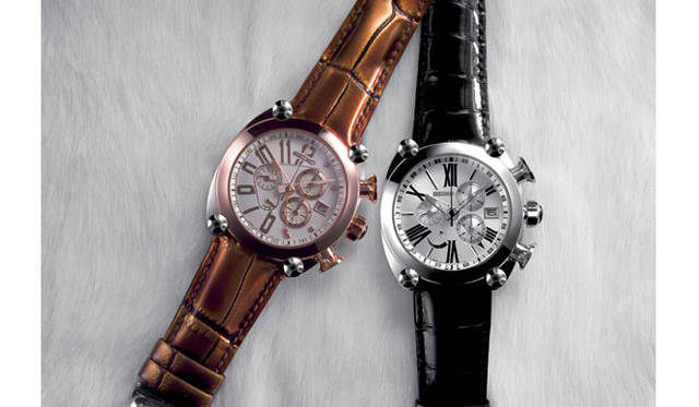   (左）ガランテ（SBLA024）　　自動巻きスプリングドライブ  18KPG＋ブライトチタンケース　クロコダイルベルト　　(右）ガランテ（SBLA025）　　自動巻きスプリングライブ　SSケース　クロコダイルベルト　