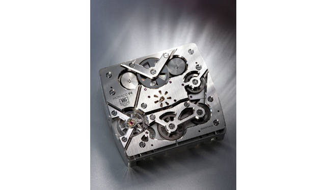 　2007年にプレシリーズが完成した「モナコV4」のエンジン。機械式ウォッチの新しい可能性を開拓した、画期的なキャリバーである。