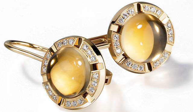 <b>Earrings　Chaumet　Class One Croisière ｜ショーメ クラス・ワン クルーズ イヤリング</b><br>YG×シトリン×ダイヤモンド 48万3000円