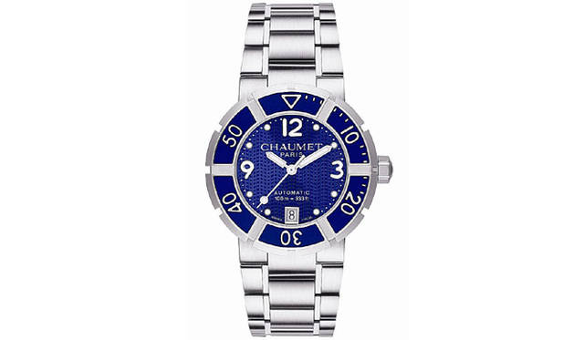 <b>Chaumet　Class One Vivid Blue Watch｜ショーメ クラス・ワン ビビッドブルーウォッチ</b><br>自動巻き、SSケース＆ブレスレット 50万4000円