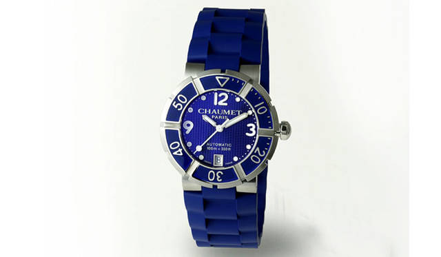 <b>Chaumet　Class One Vivid Blue Watch｜ショーメ クラス・ワン ビビッドブルーウォッチ<br>（ヴァレンタインモデル  限定商品）</b><br>自動巻き、SSケース×ラバーブレスレット 44万1000円