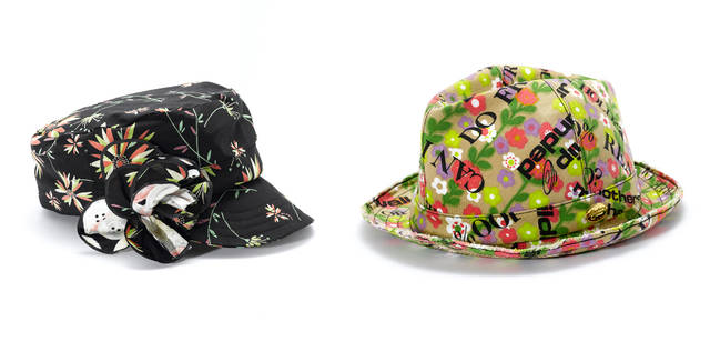 dress, ¥100,800 and dress with short sleeves, ¥100,800 both from Poustvit.