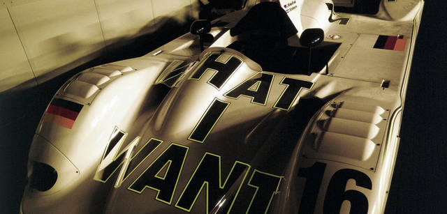 <b>BMW Art Car Collection</b><br>Jenny Holzer<br>1999 - BMW V12 LMR