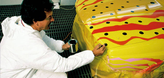 <b>BMW Art Car Collection</b><br>Ken Done<br>1989 - BMW M3 group A racing version making