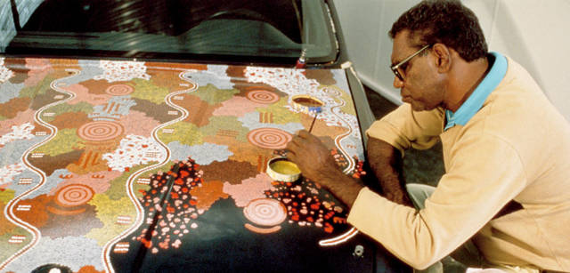 <b>BMW Art Car Collection</b><br>Michael Jagamara Nelson<br>1989 - BMW M3 group A racing version making