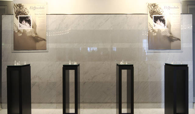 公演期間中プレスパーティがおこなわれ、ブラウンダイヤモンドティアラのお披露目を中心に、カシケイダイヤモンドの新作商品なども展示された。