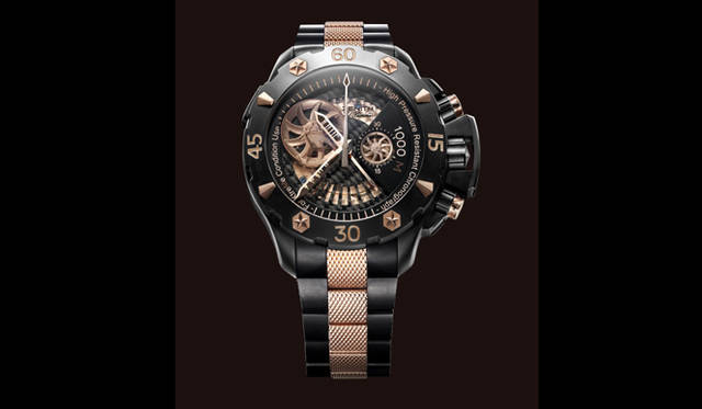 　デファイ エクストリーム オープン ゴールド＆チタン　　自動巻き　チタンケース　18KRG&チタンブレス