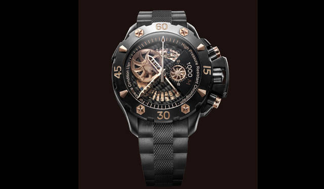 　デファイ エクストリーム オープン ゴールド＆チタン　　自動巻き　チタンケース　ラバーベルト