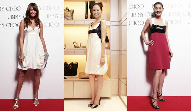 <strong>JIMMY CHOO｜ジミー チュウ</strong> モデルのRINAさん、野口珠美さん、前田典子さん