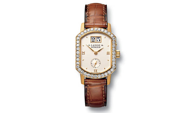 　アーケード　　手巻き　18KYGケース　クロコダイルベルト　ダイヤモンド