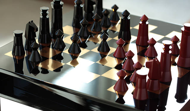 インテリアショップ『燕子花』<b>黒漆、朱漆のチェスセット</b>