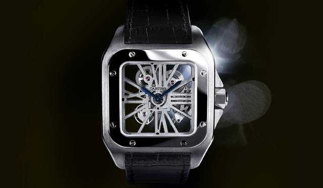 <b>サントス 100 スケルトン ウォッチ</b>