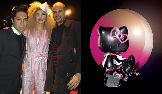 Ruffian, Design duo. Brian Wolk and Claude Morais. 自分たちの作品を着たモデルと