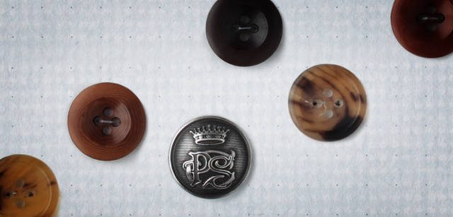 　生地がバイアスに切り替えられたジャケットのディテール。