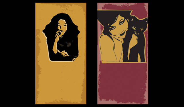 <strong>MIU MIU｜ミュウミュウ</strong>  左から：リンジー・ローハン（2007春夏）、マギー・ギレンホール（2004秋冬）