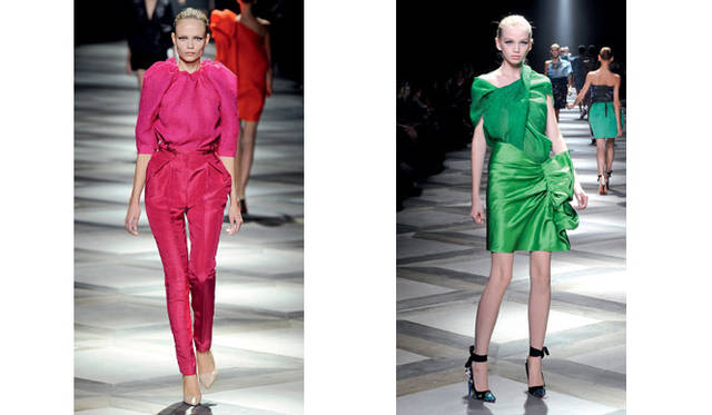 フューシャにグリーン…、ランバンにはオレンジのほかにもヴィヴィッドなトレンドカラーがいっぱい。