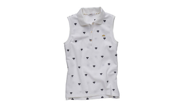 アニバーサリーノースリーブポロ　1万1550円（ホワイト、レッド、ネイビー／アニバーサリーシリーズは4月中旬発売予定）