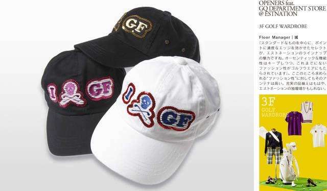 キャップ 各6090円／マーク＆ロナ