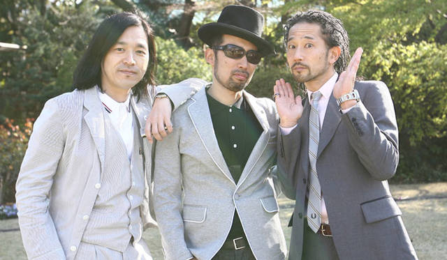 クリエイティブディレクター 祐真朋樹氏と沖野修也氏、東京スカパラダイスオーケストラの北原雅彦氏