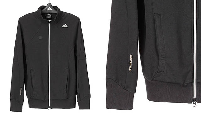 　「adidas-premiumstyle」 左／PS スポーツウィンドジャケット（E07202）2万1000円　右／PS スポーツウィンドジャケット（E07203）2万1000円、PS スポーツウィンドパンツ（E07197）1万4700円