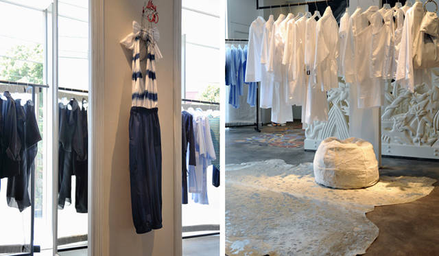 LAND OF TOMORROW｜2F ウィメンズウェアのフロアのディスプレイ