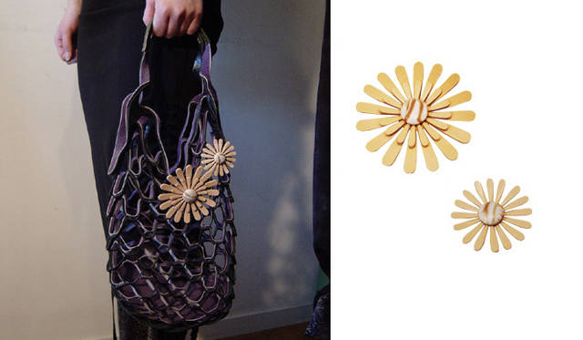 「L＆KONDO」 フラワーブローチ（L）3990円、（S）2625円