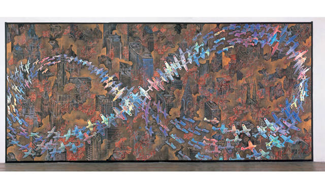 会田誠　紐育空爆之図〔にゅうようくくうばくのず〕（戦争画RETURNS） Courtesy the and Mizuma Art Gallery artist 