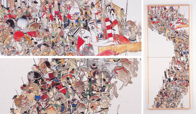 山口晃　當世おばか合戦―おばか軍本陣圖　2001 Courtesy the artist and Mizuma Art Gallery