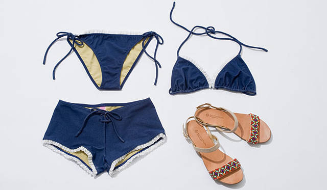 <b>BEAUTY＆YOUTH UNITED ARROWS｜ビューティ＆ユース ユナイテッドアローズ</b>　「Lepidos」 ブラトップ8400円、ボトム7875円、サンダル1万2600円（BEAUTY＆YOUTH）