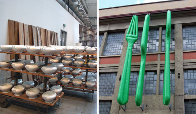 Richard Ginoli@Taste Longeの様子。会場のデザインはPaola Navoneが担当