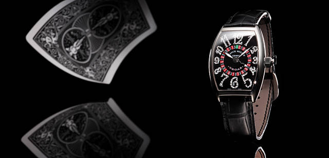 　自動巻き　WGケース×ダイヤモンド　クロコダイルストラップ　ケース径45×32mm　399万円