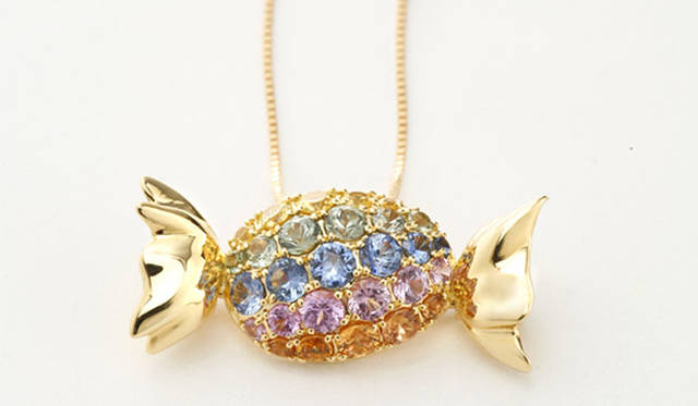 「Candycakes（キャンディケークス）」 Candyペンダント（18K Yellow Gold/Sapphire 2.22ct）