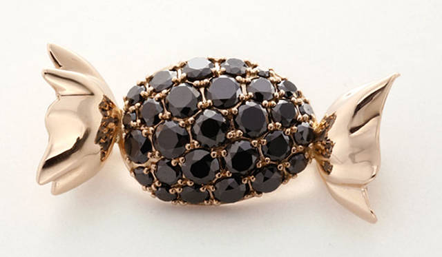 「Candycakes（キャンディケークス）」 Candyペンダント（18K Pink Gold/Black Diamond 2.02ct）