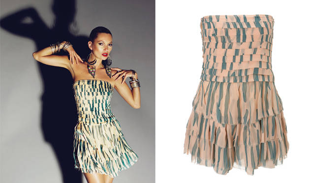 「KATE MOSS TOPSHOP（ケイト・モス トップショップ）HIGH SUMMER 2009」 zebraプリントベアドレス 2万2050円