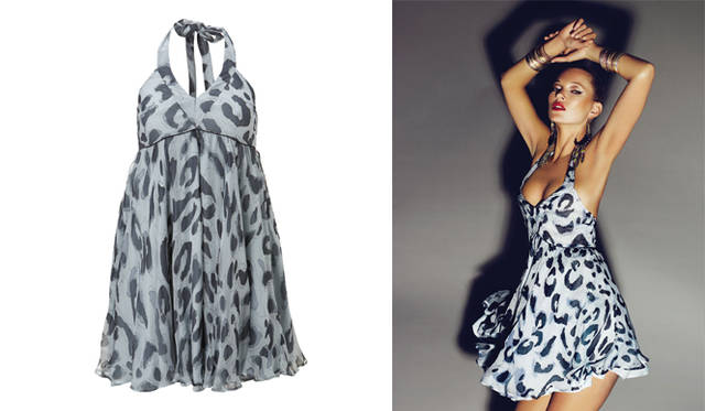 「KATE MOSS TOPSHOP（ケイト・モス トップショップ）HIGH SUMMER 2009」 レパード柄ドレス 2万2050円