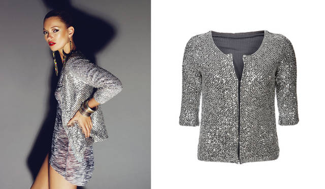 「KATE MOSS TOPSHOP（ケイト・モス トップショップ）HIGH SUMMER 2009」 スパンコールジャケット 2万7300円、レパード柄ワンピース 7350円
